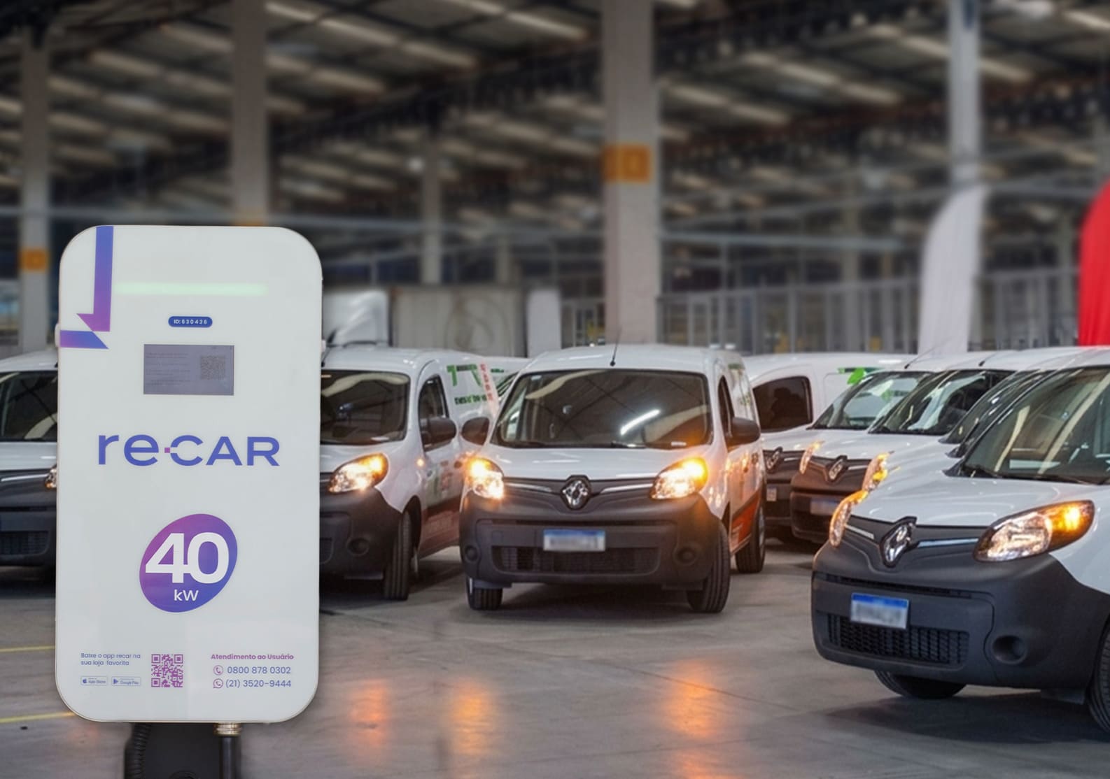 Eletroposto da Recar para Frota Elétrica para Empresas. Solução completa para carregamento de frotas elétricas